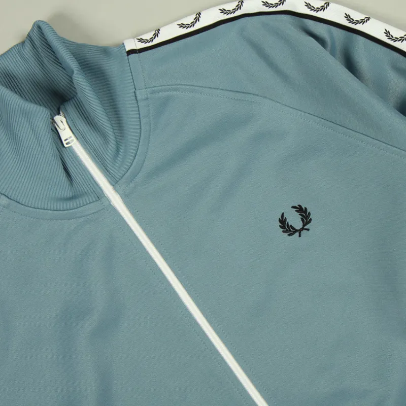 Fred Perry Taped Track Jacket - Ash Blue-1